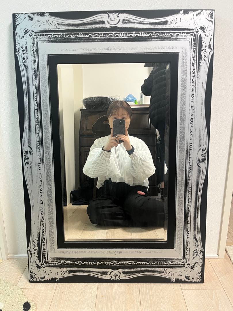 立てかけミラー MINT 鏡 スタンドミラー 全身 姿見 全身鏡 立て掛け アーチ 大型 60cm