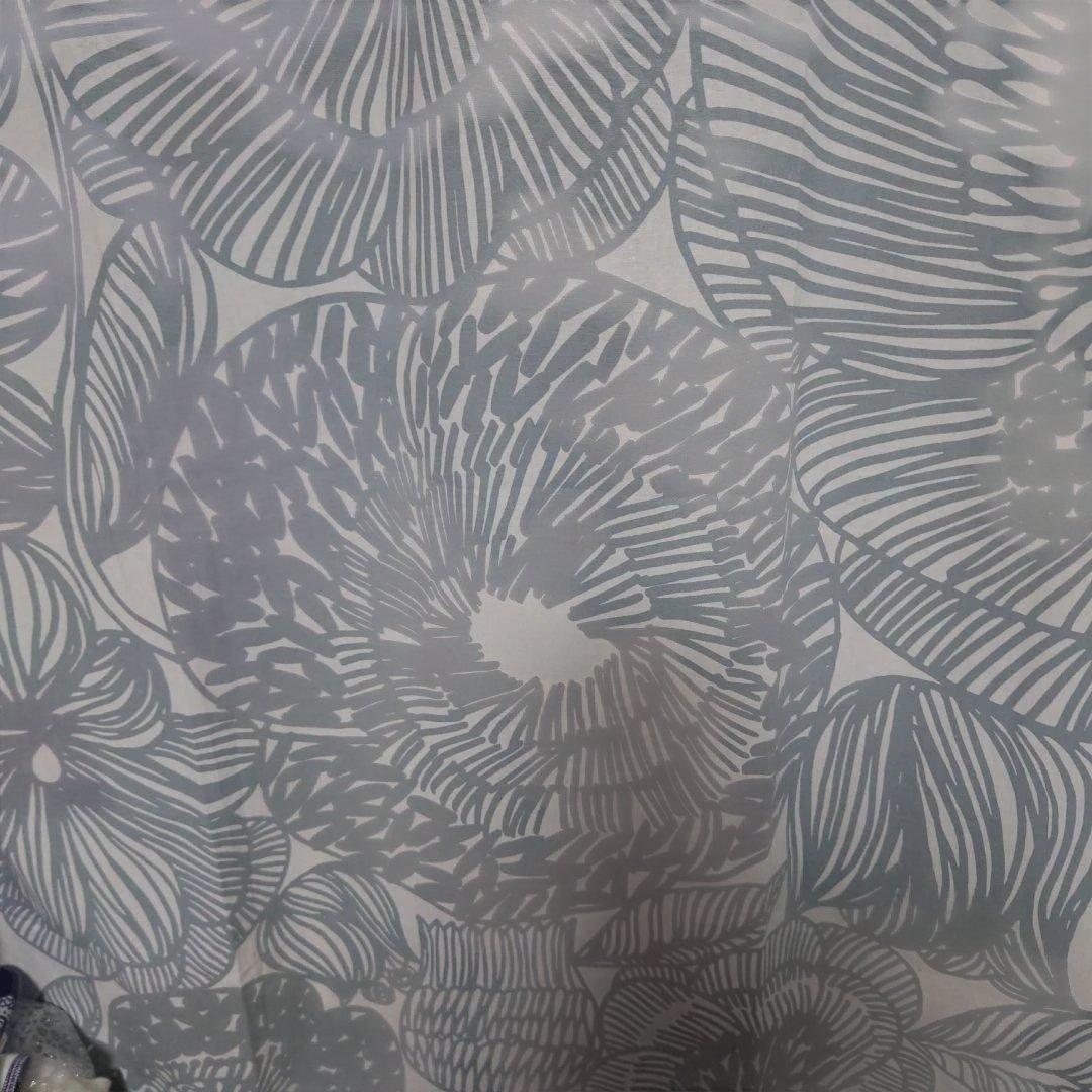 MARIMEKKO KURJENPOLVI グレー (廃番の生地)花柄 カーテン