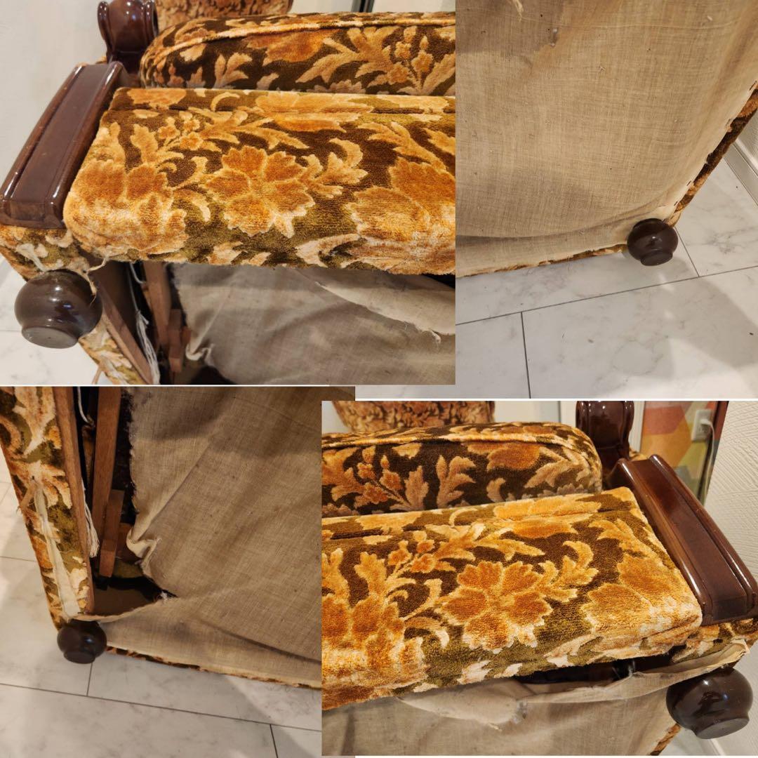 オールドカリモク old karimoku 金華山 アンティーク 1人掛けソファ