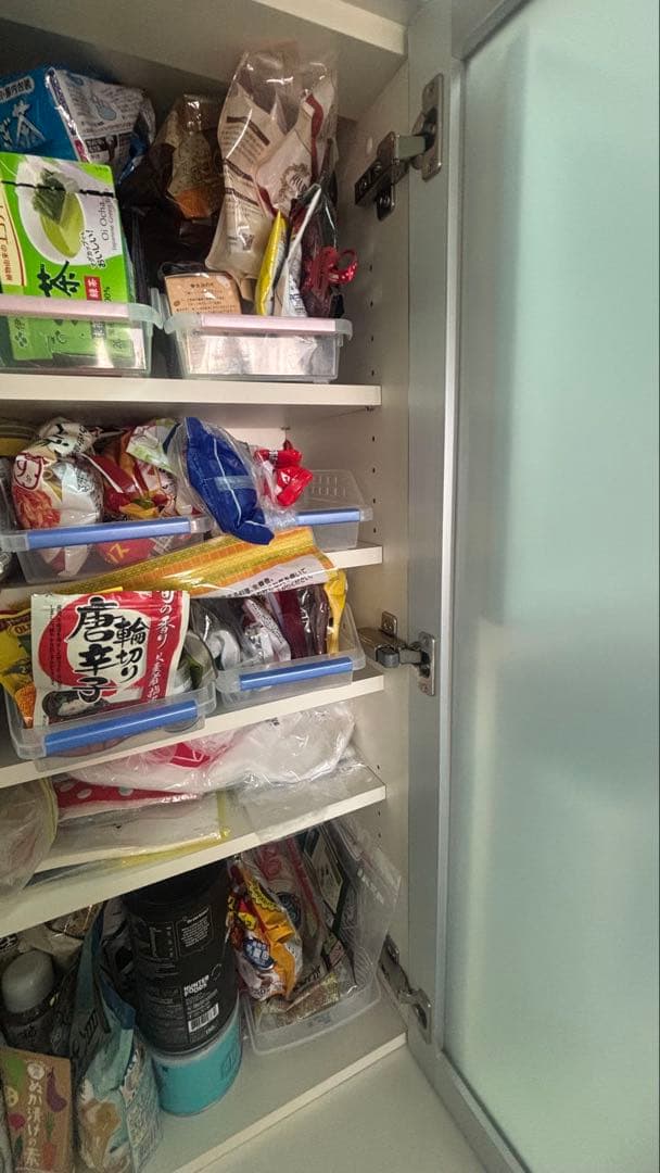 Pamouna キッチンキャビネット 分別ゴミ箱x3付き食器棚【練馬区引取