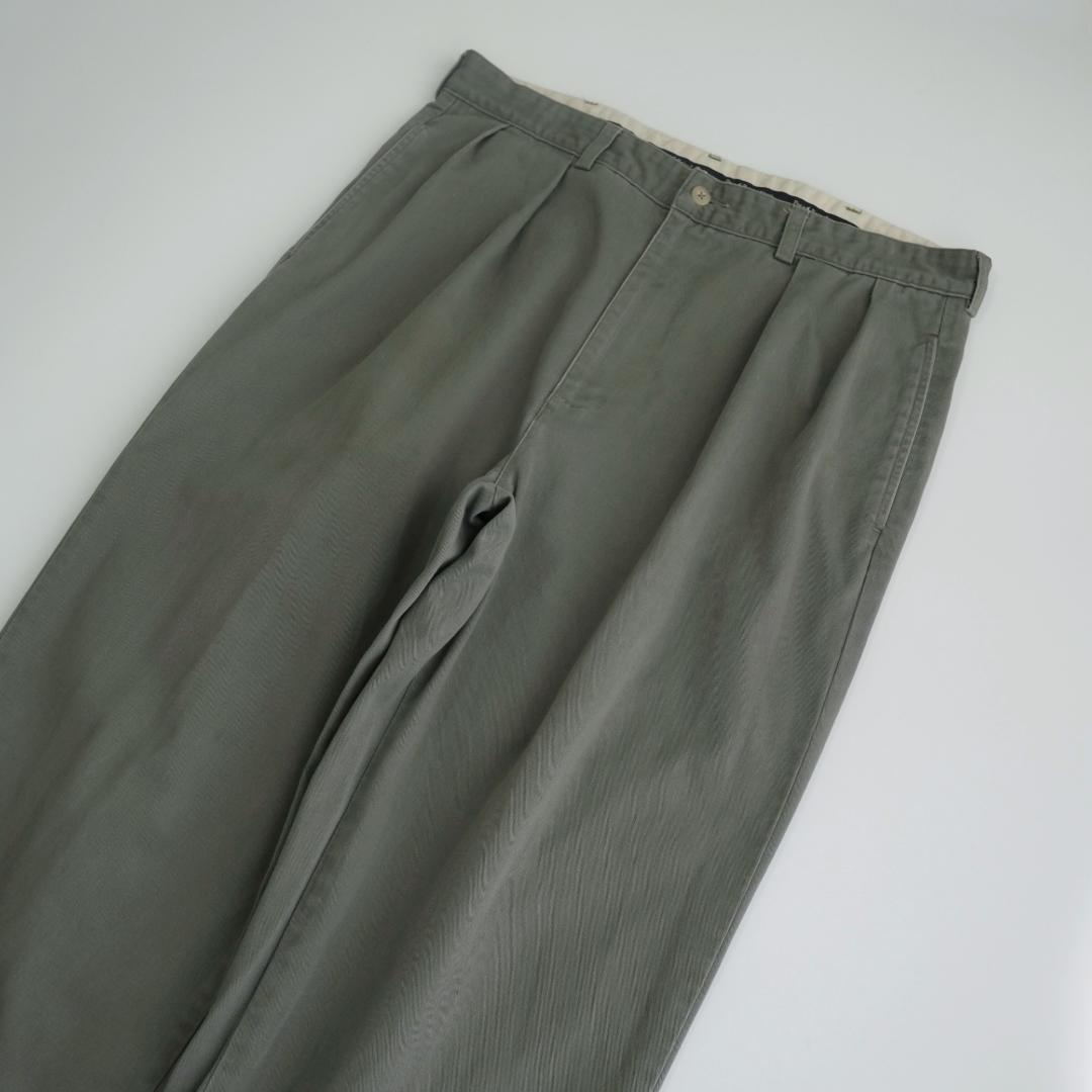 ラルフローレン 90s ツータックチノパンツ グレー 36×30 - メルカリ