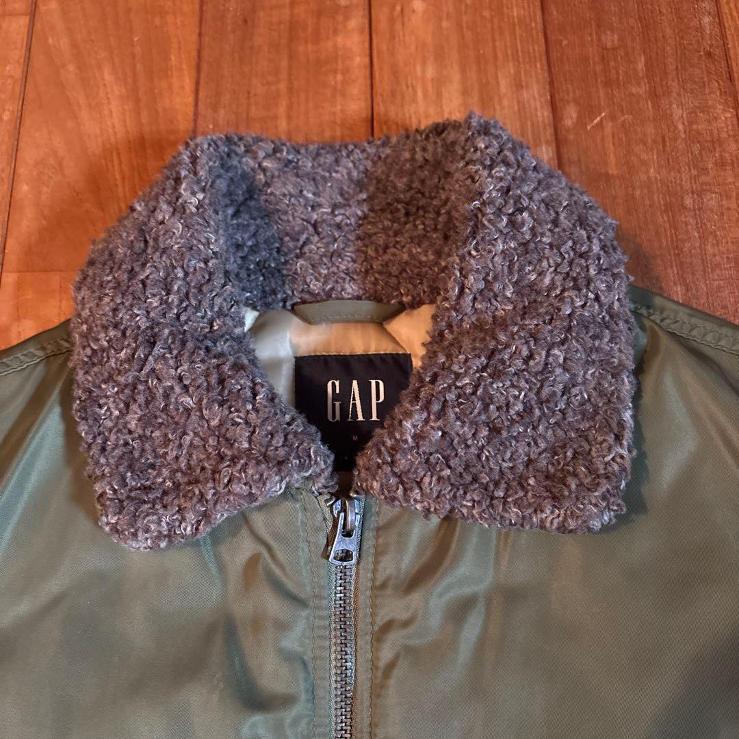 00s OLDGAP B-15 フライトジャケット M 襟ボア 中綿キルティング