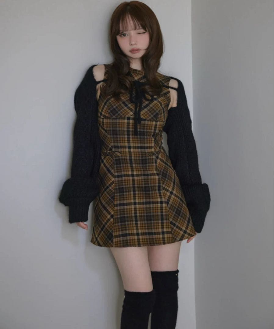 andmary Mimi check set mini dress - メルカリ