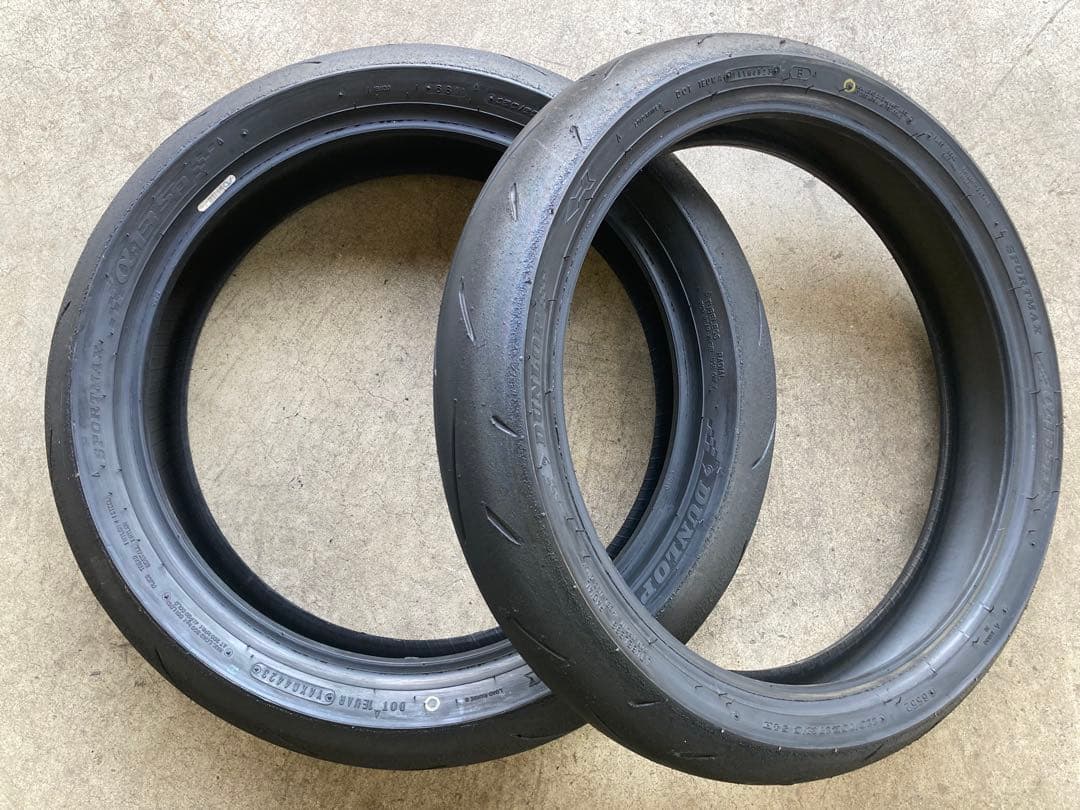 中古　ダンロップ　α13 sp H 前後　2023製　110/150-m1