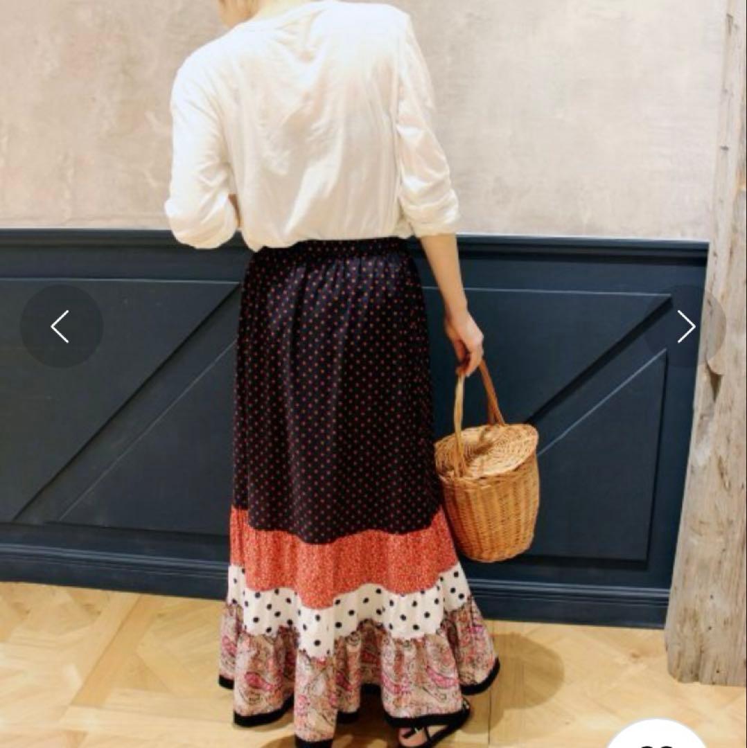 IENA LA BOUCLE プリントパターンティアード スカート イエナ - メルカリ