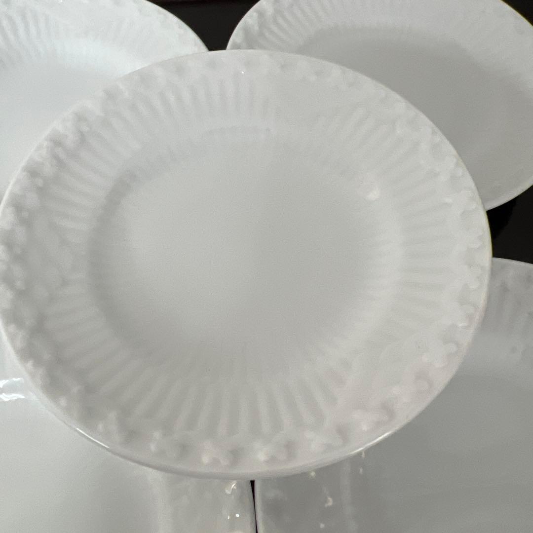 ロイヤルコペンハーゲン ホワイトフルーテッド プレート 5枚セット 10.5cm