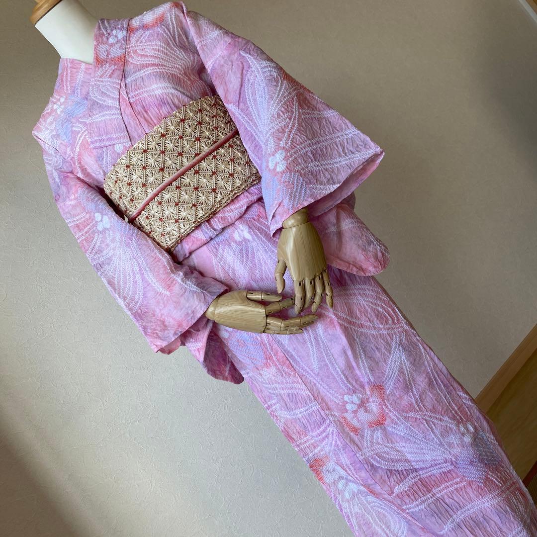 誉田屋源兵衛 芭蕉半幅帯 ドット赤 おまけ付き