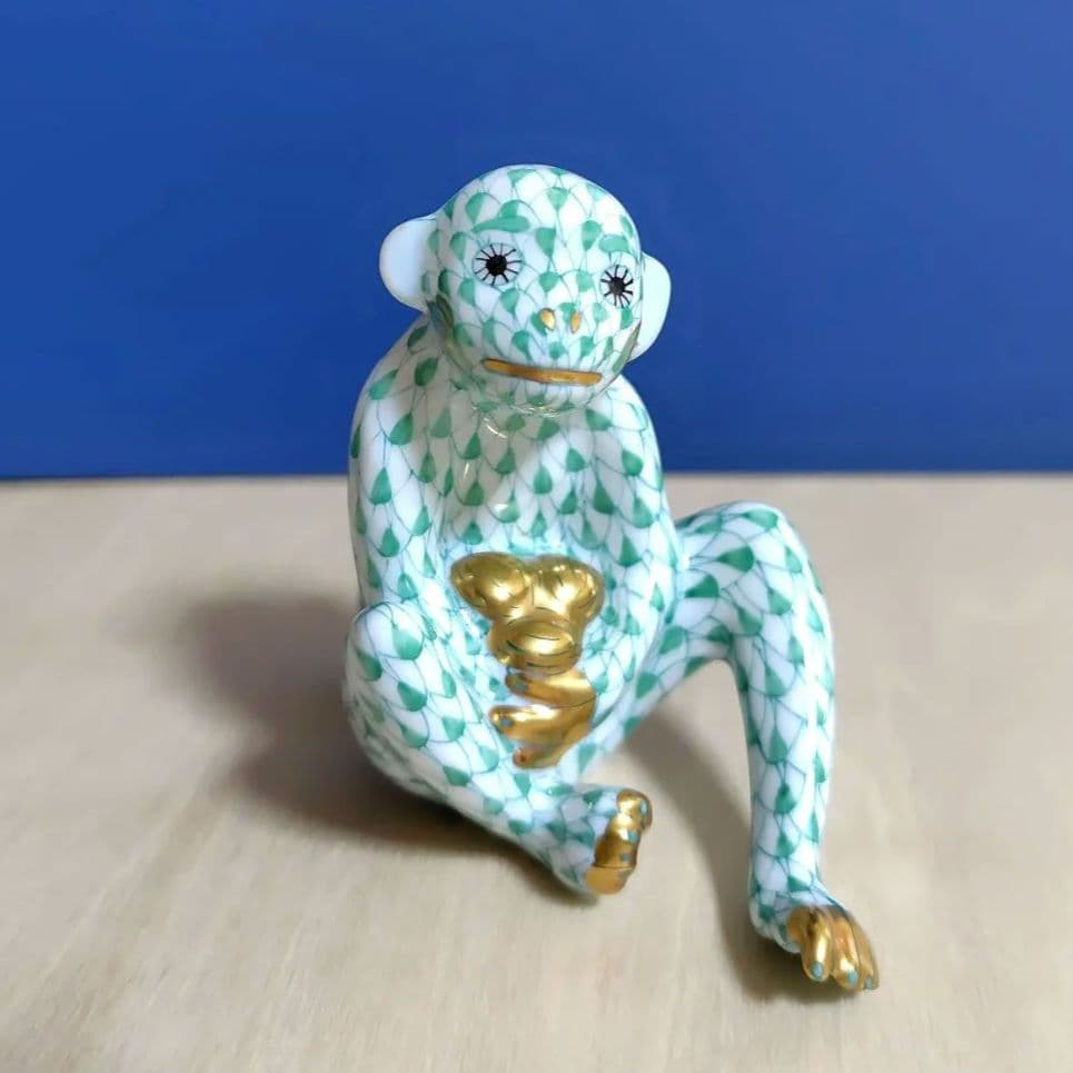 レア☆ヘレンド☆2004年 干支 フィギュリン 置物 猿 申年 - メルカリ