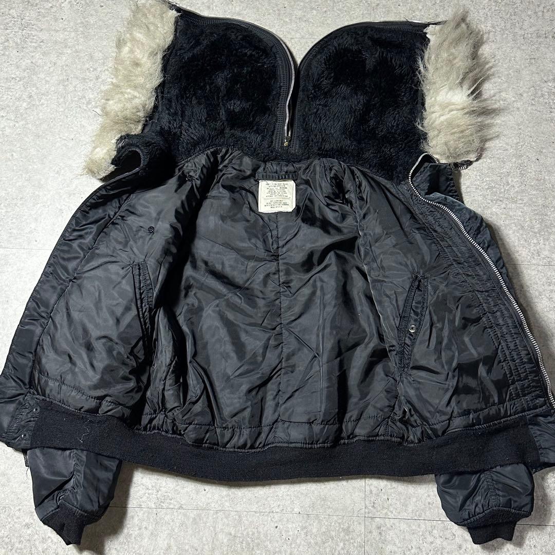 Alpha n2b 黒 USA製 y2k 短丈 M ファー フライトジャケット - メルカリ
