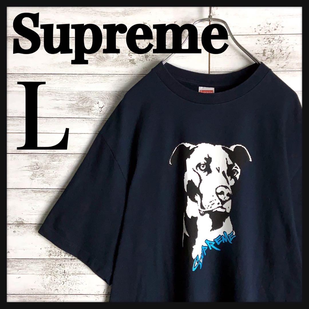 8758【希少Lサイズ】シュプリーム☆ビッグロゴ人気カラーtシャツ 美品