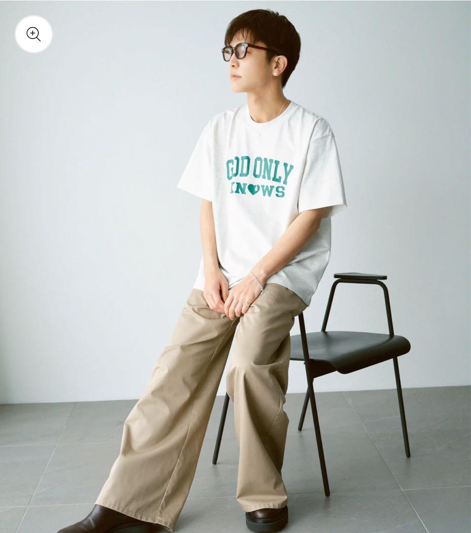 GOD ONLY KNOWS 黒 ワイドレッグチノパン 岩田剛典
