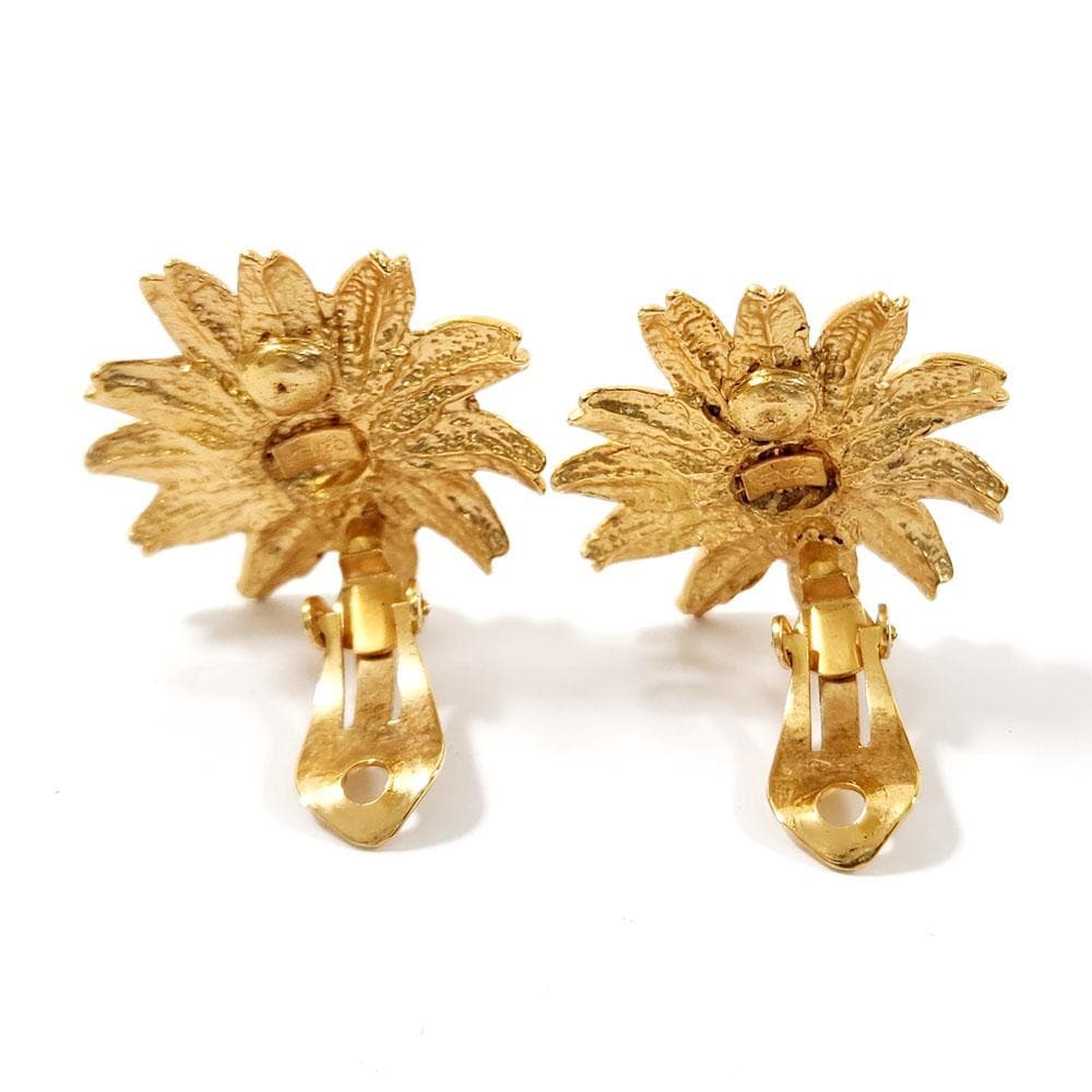ケンゾーKENZO イヤリング ゴールド フラワー ヴィンテージデザイン