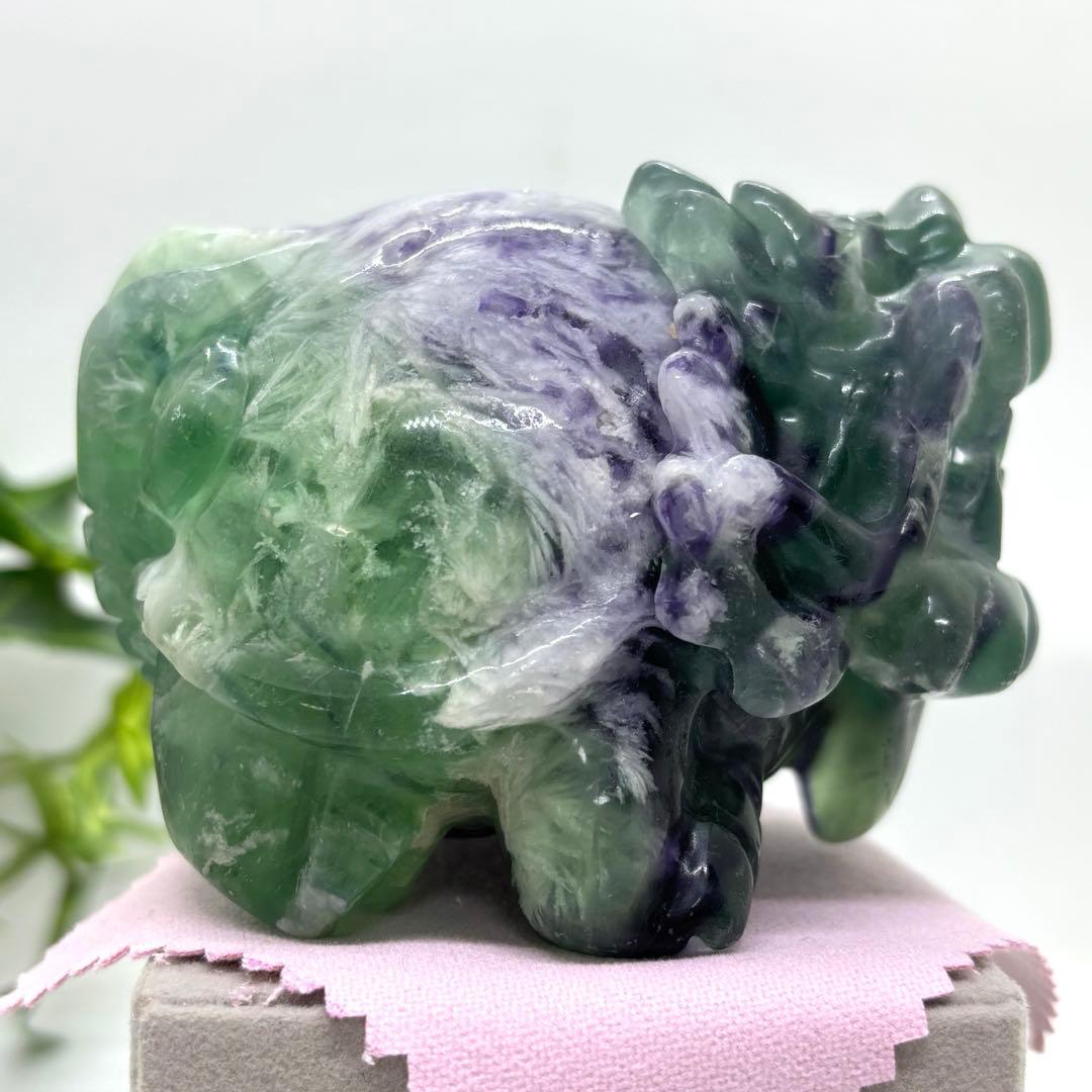 【天然石】フェザーフローライト 特大 ロングイ パワーストーン 天然石 エンジェルフェザー フローライト 原石[T599-2748]