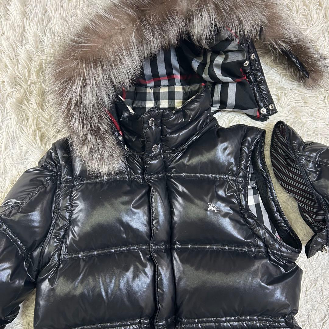 美品 松本潤着用 バーバリーブラックレーベル ダウンジャケット 6way L