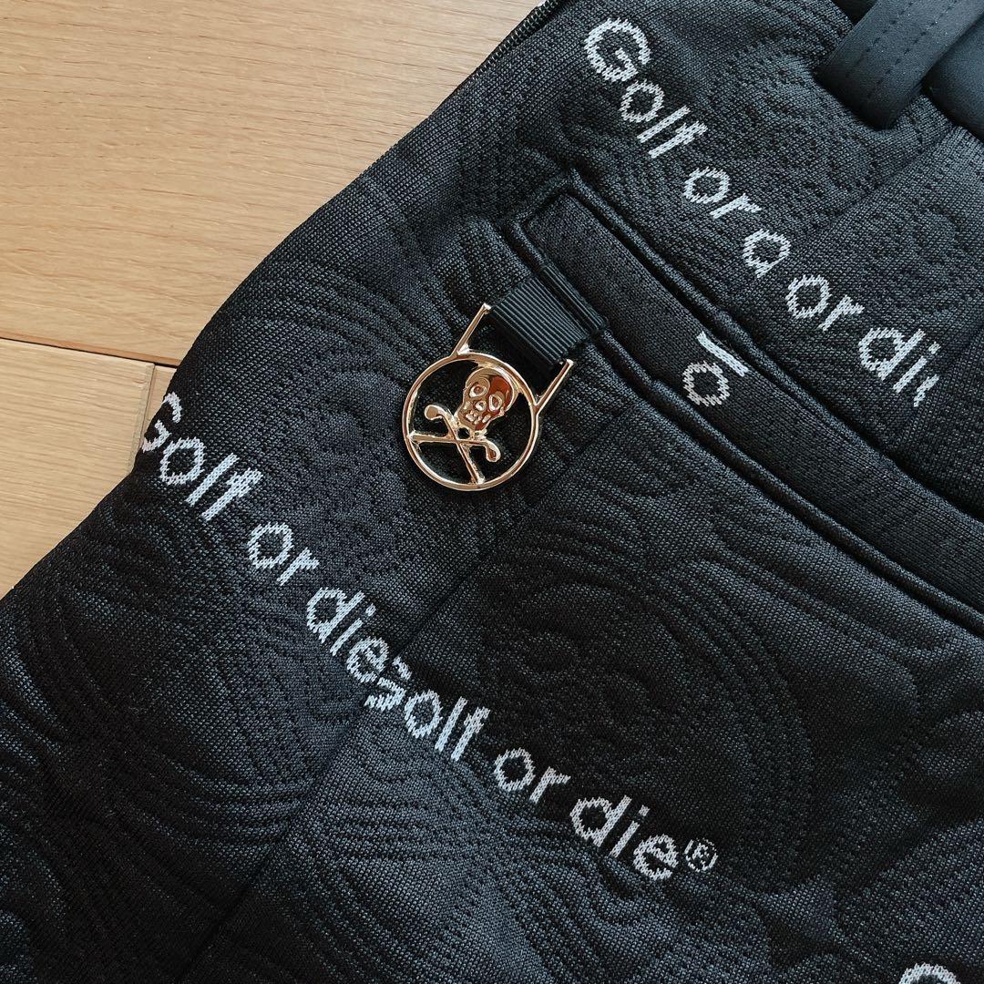 MARK&LONA】Golf or die ロゴ入りスカート ブラック 36 - レディース