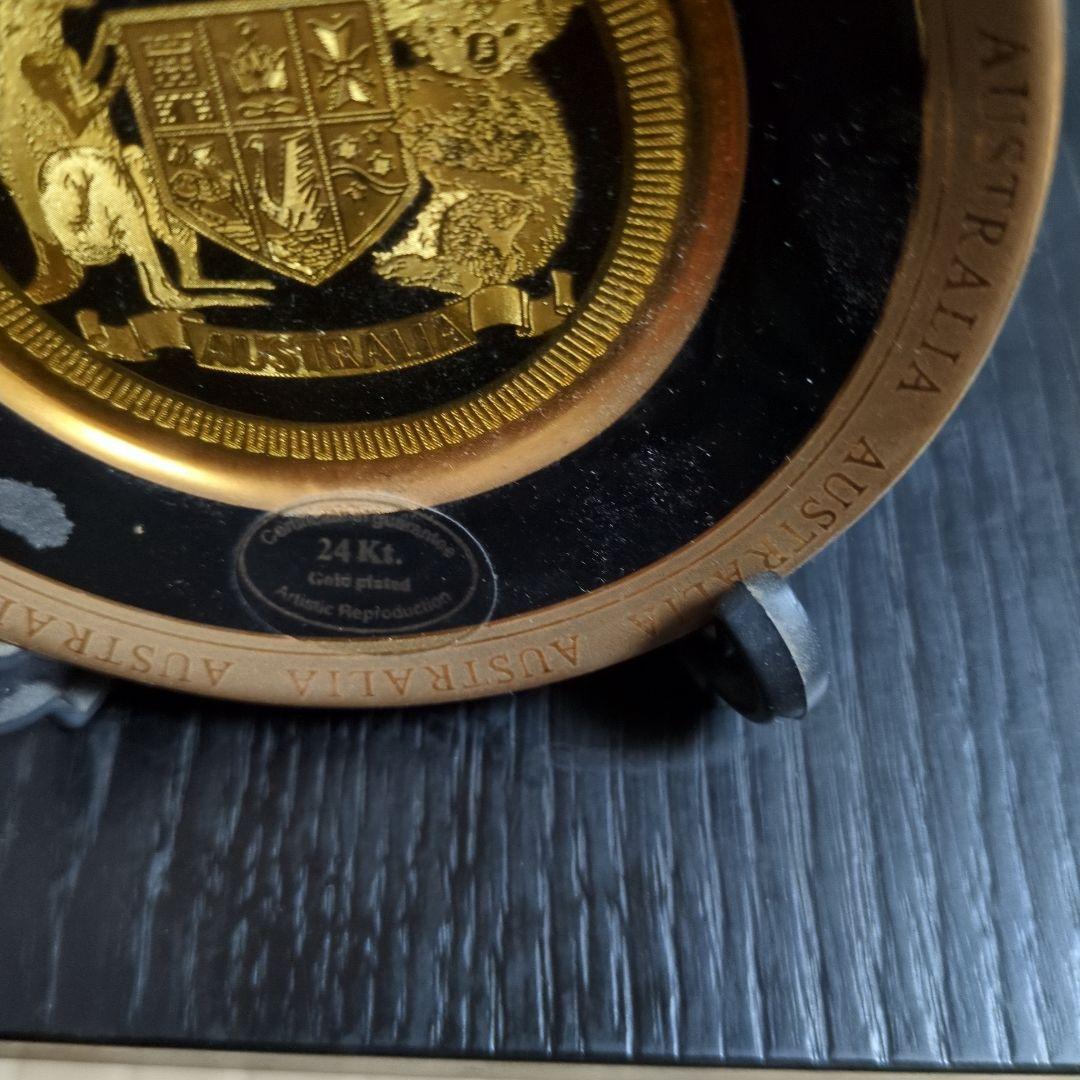 オーストラリア国章 24K金メッキ 置物