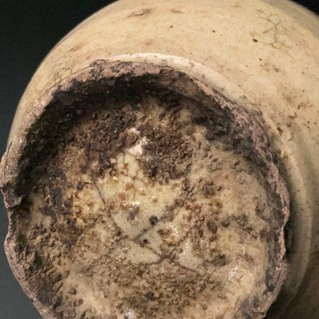 朝鮮美術 李朝 徳利 草花文 丸瓶 骨董 R1407K3