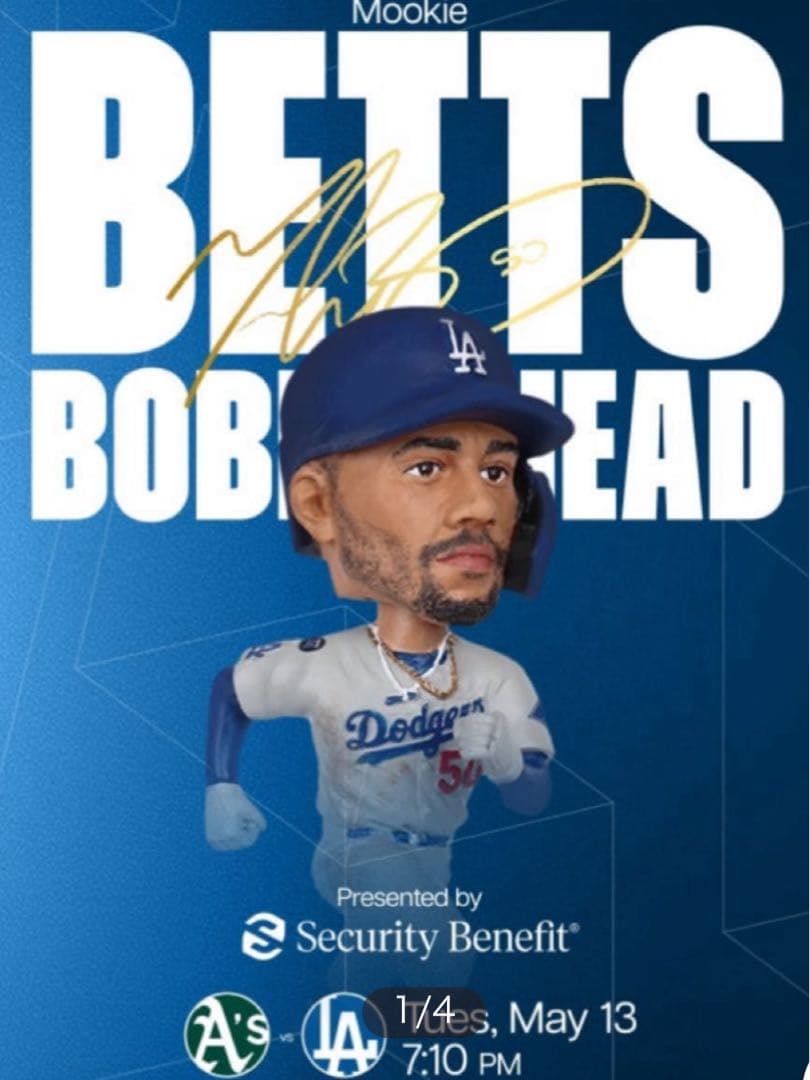 5/13 球場限定非売品ムーキーベッツ ボブルヘッド(大谷翔平