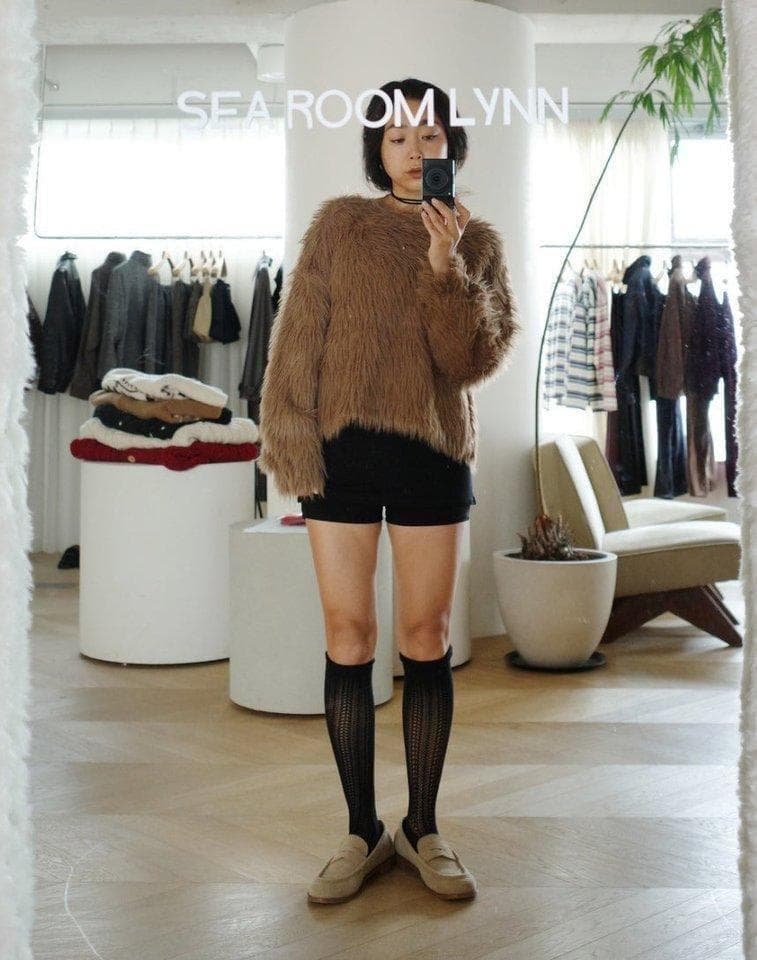 新品タグ付き SeaRoomlynn スカートwithハーフレギンス ブラック