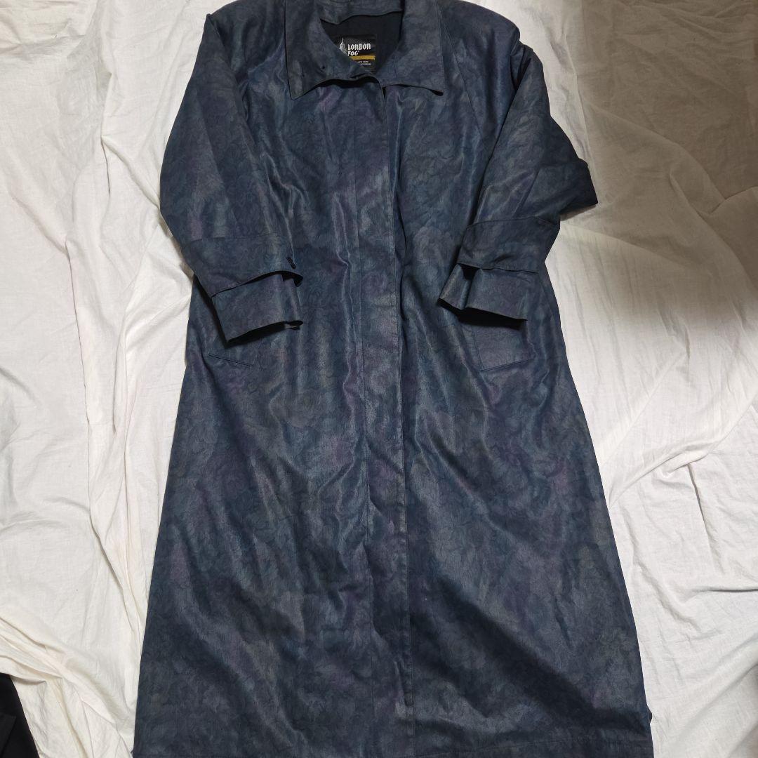 ​美品！ロンドンフォグ 紺×紫花柄Aラインロングコート ライナー付 米国製 古着通販 サイト | IDENTITY official web store (アイデンティティー)