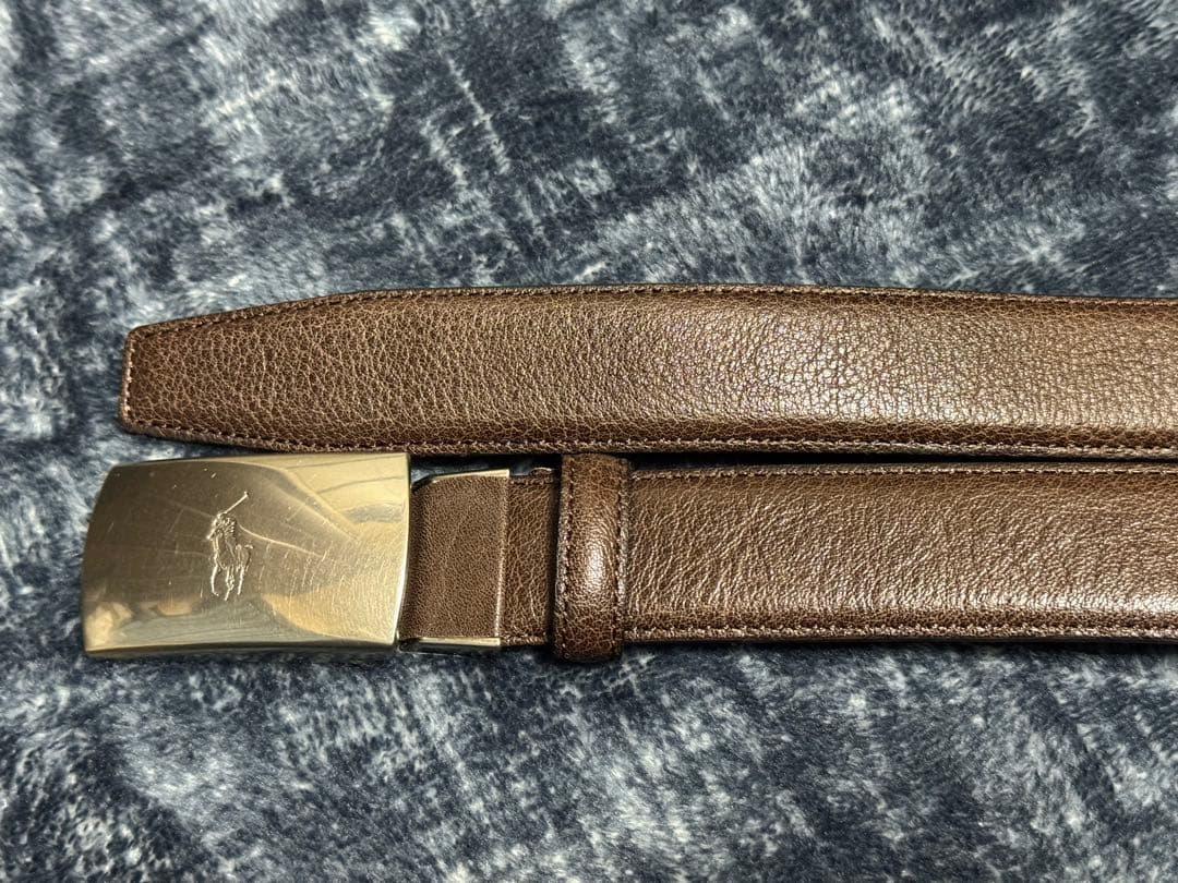 ポロ ラルフローレン ベルト POLO RALPH LAUREN 本革 ブラウン フルグレイン レザー ベルト（ベルト）｜POLO RALPH LAUREN（ポロ