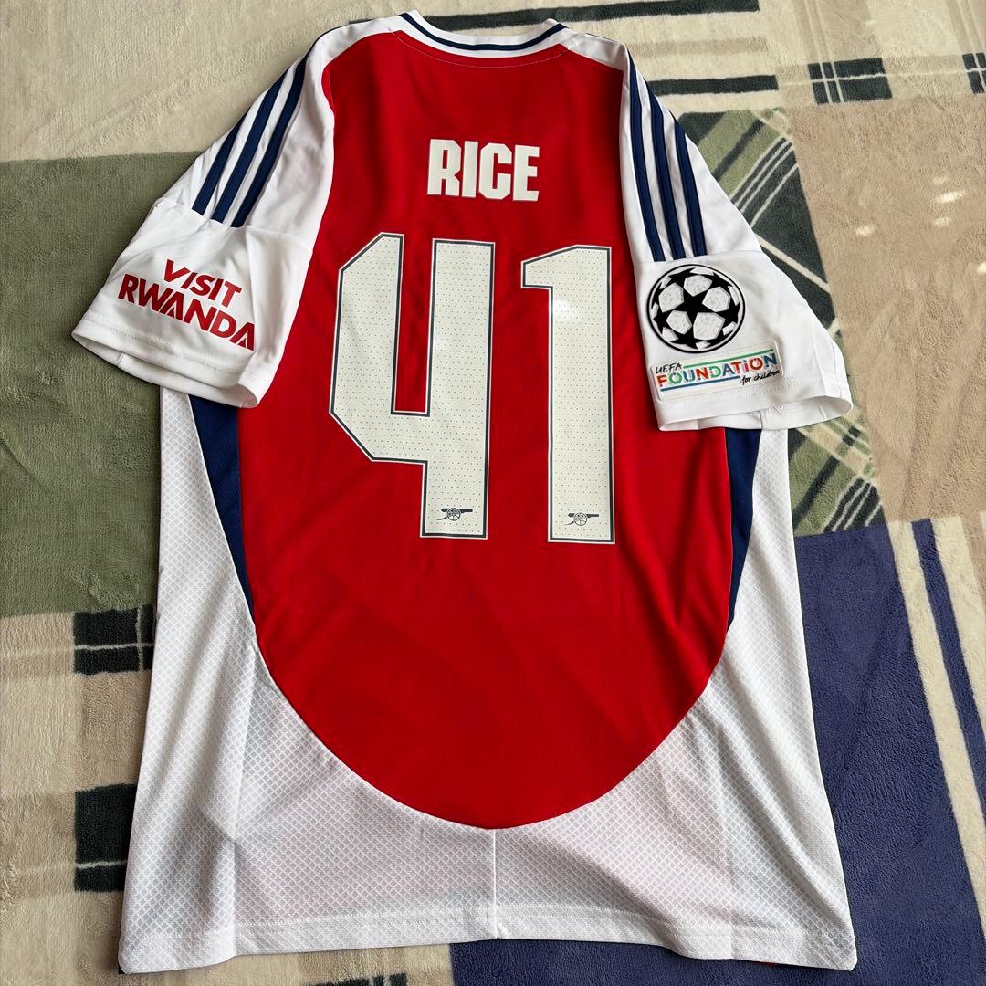 24/25 アーセナル　1stユニフォーム　C L仕様　♯41 ライス　紙タグ 24/25 アーセナル 1stユニフォーム C L仕様 ♯41 ライス 紙タグ - メルカリ