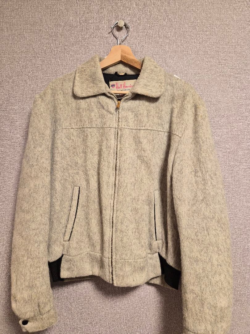 ​【希少】50s-60s Hall America ウールジャケット 40L ウールポケットジャケット - グリーンマール | ZARA Japan / 日本