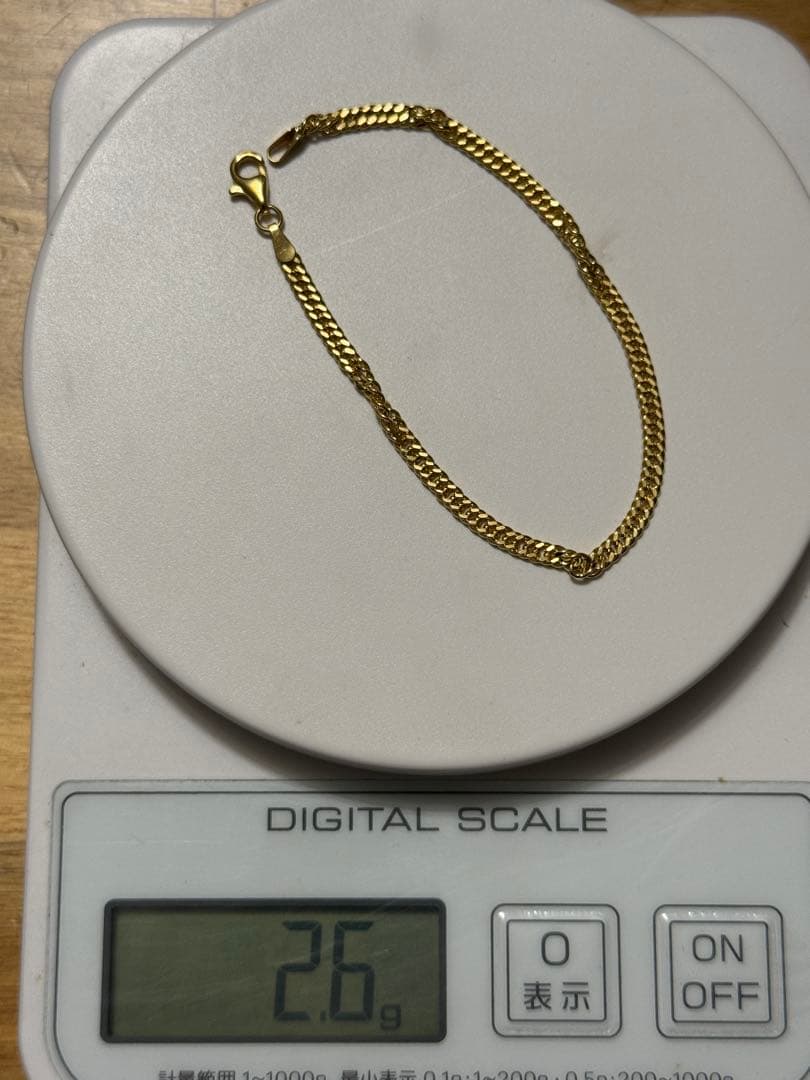 GUUUE　K18 18cm 2.56g イエローゴールド ブレスレット