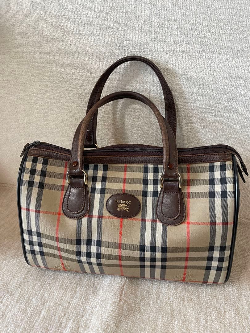 Burberry ボストンバッグ 中型 Vintage Burberrys Boston Bag Nova Check / ヴィンテージ バーバリー