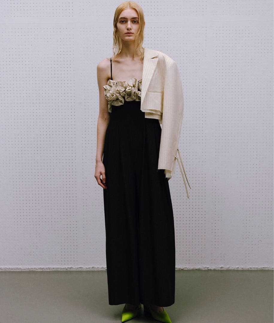 サロペット・オーバーオール・オールインワン MAISON SPECIAL / Flower Motif All In One SALE】Rolled Flower Motif All-in-one