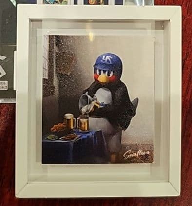 つば九郎 芸術の秋 フレームマグネット 東京ヤクルトスワローズ るー