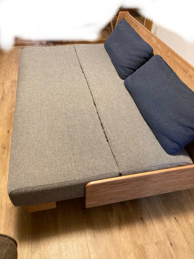 シングルベッドスタイル ソファベッド ソファベッド シングル 3人掛け 三人掛け レトロ 脚付き モダン 幅