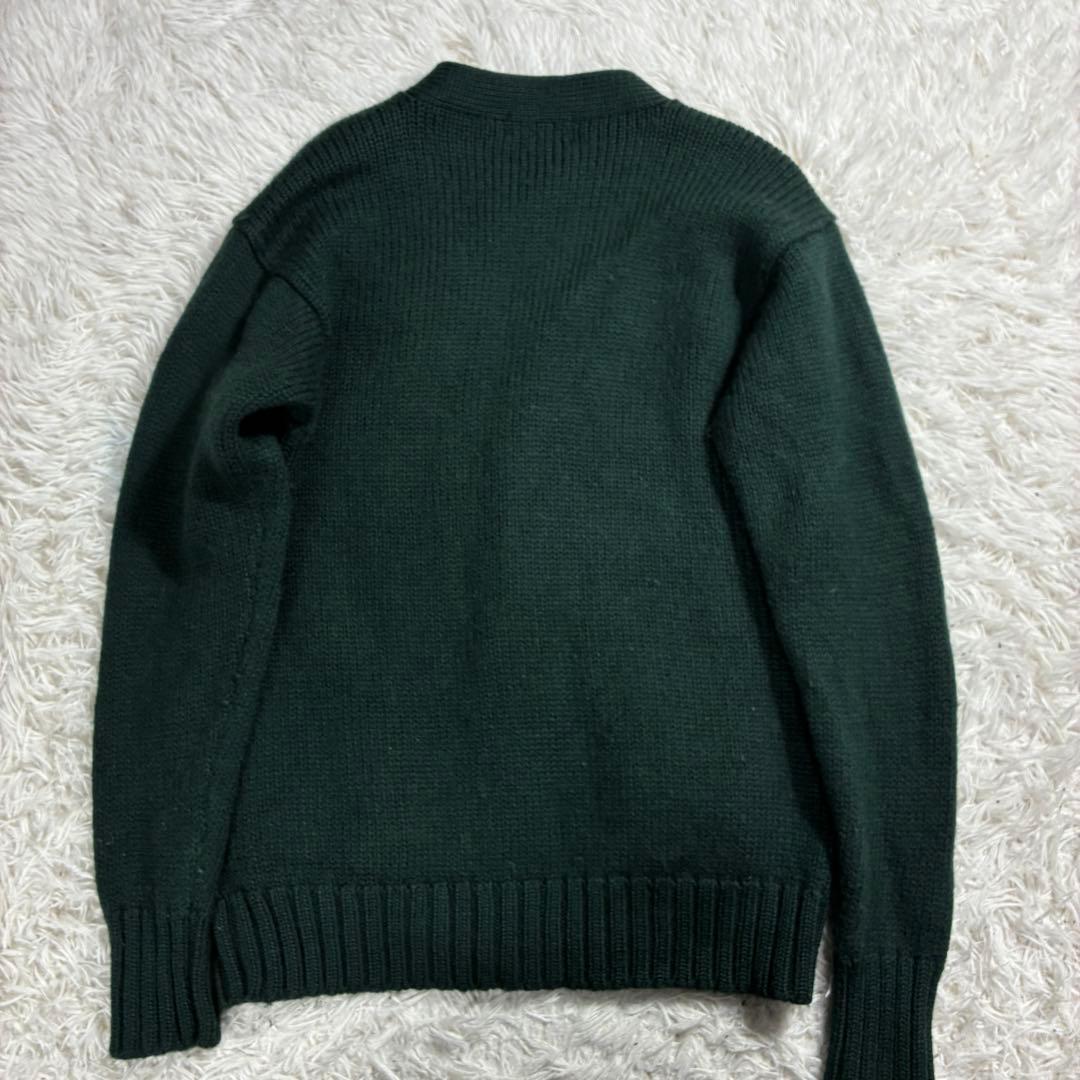 希少✨ラルフローレン 厚手 リブニット カーディガン ワッペン くるみ