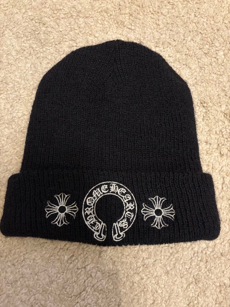 CHROME HEARTSホースシュー ニット帽 ビーニー 正規品 レシート有 中古・古着通販】CHROME HEARTS (クロムハーツ) ホースシューステッチ