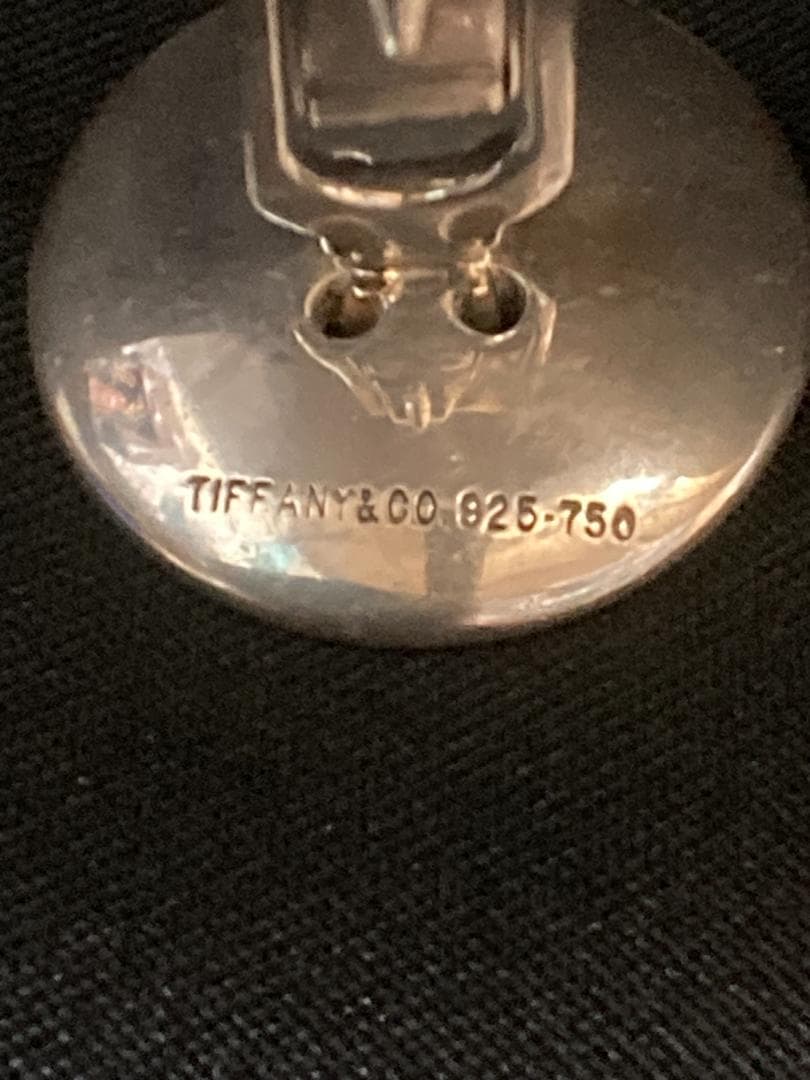 美品 ティファニー カフス ボタン モチーフ コンビ 925 750 1