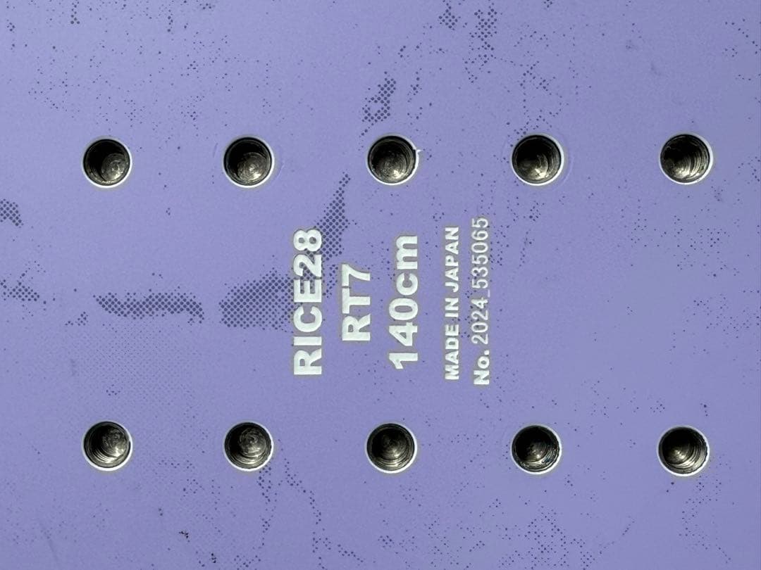 中古 美品RICE28 RT7 140cm スノーボード 紫色 23-24