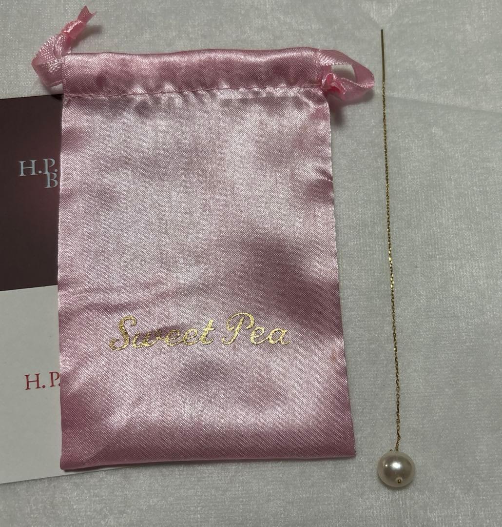 Sweet Pea パールロングピアス 片耳 K18 YG Sweet Pea パールロングピアス 片耳 K18 YG