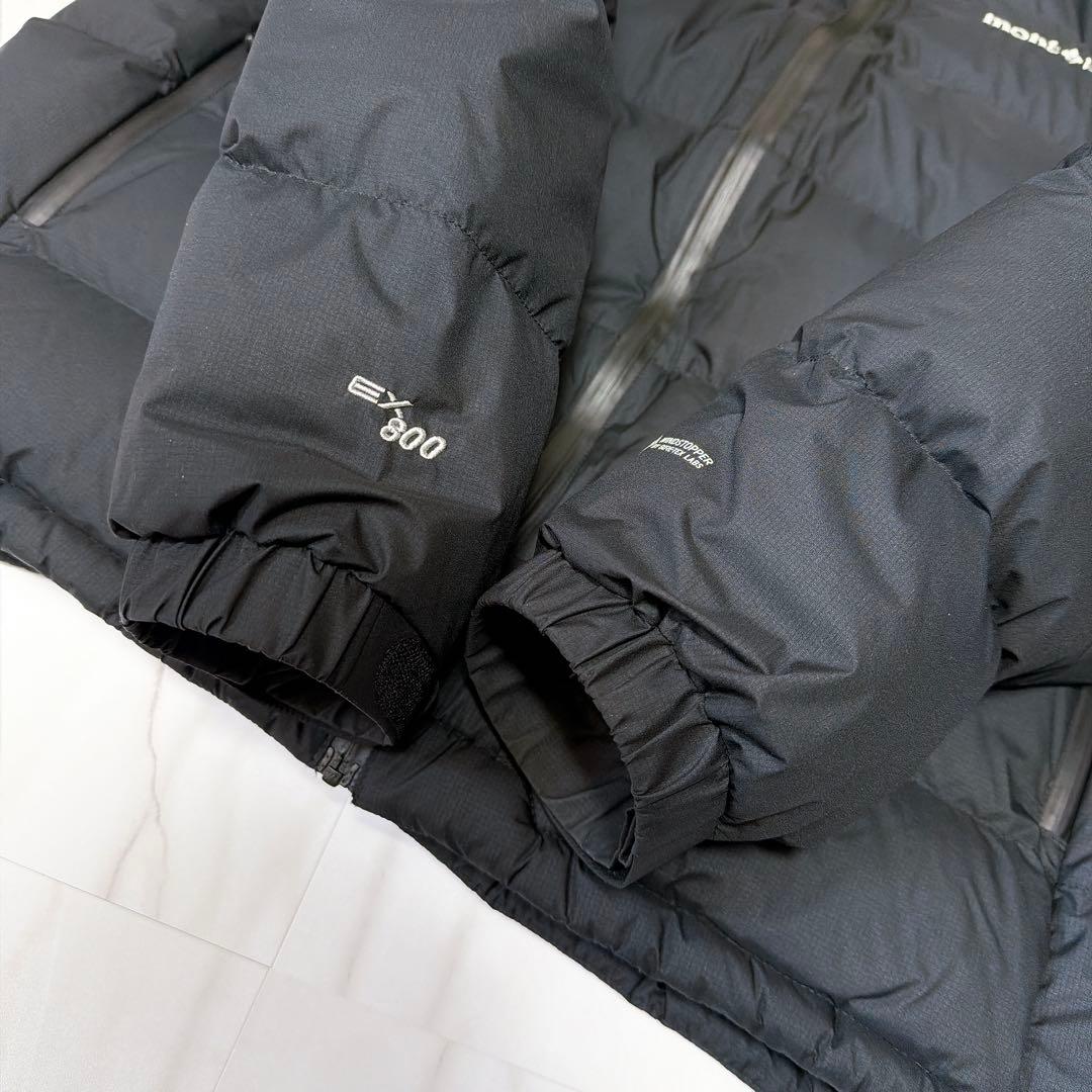 《希少美品》モンベル パーマフロストライトダウンパーカ ドローコード 黒 M-R