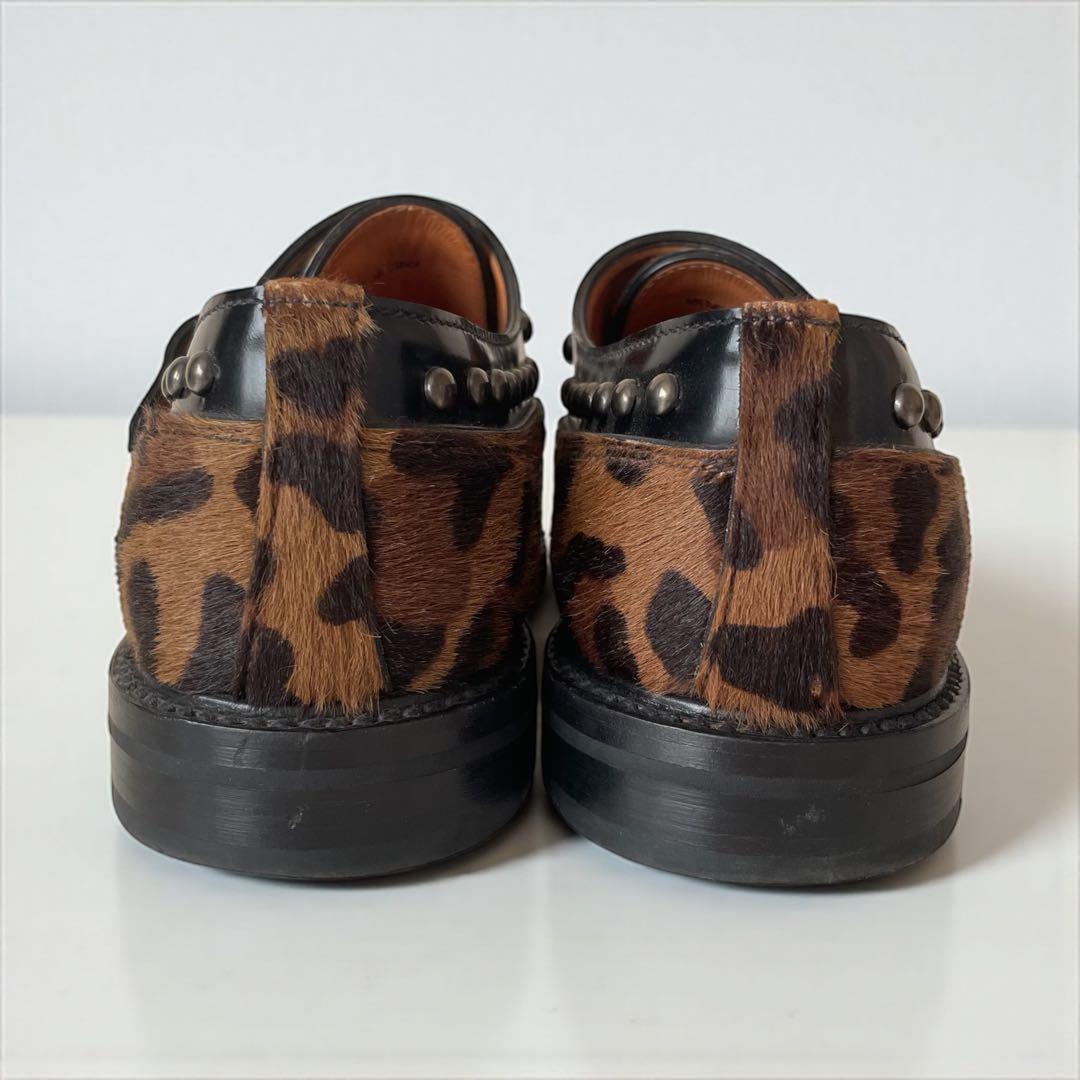 超希少☆限定品 Church's レオパード柄 ハラコ スタッズ ダブルモンク