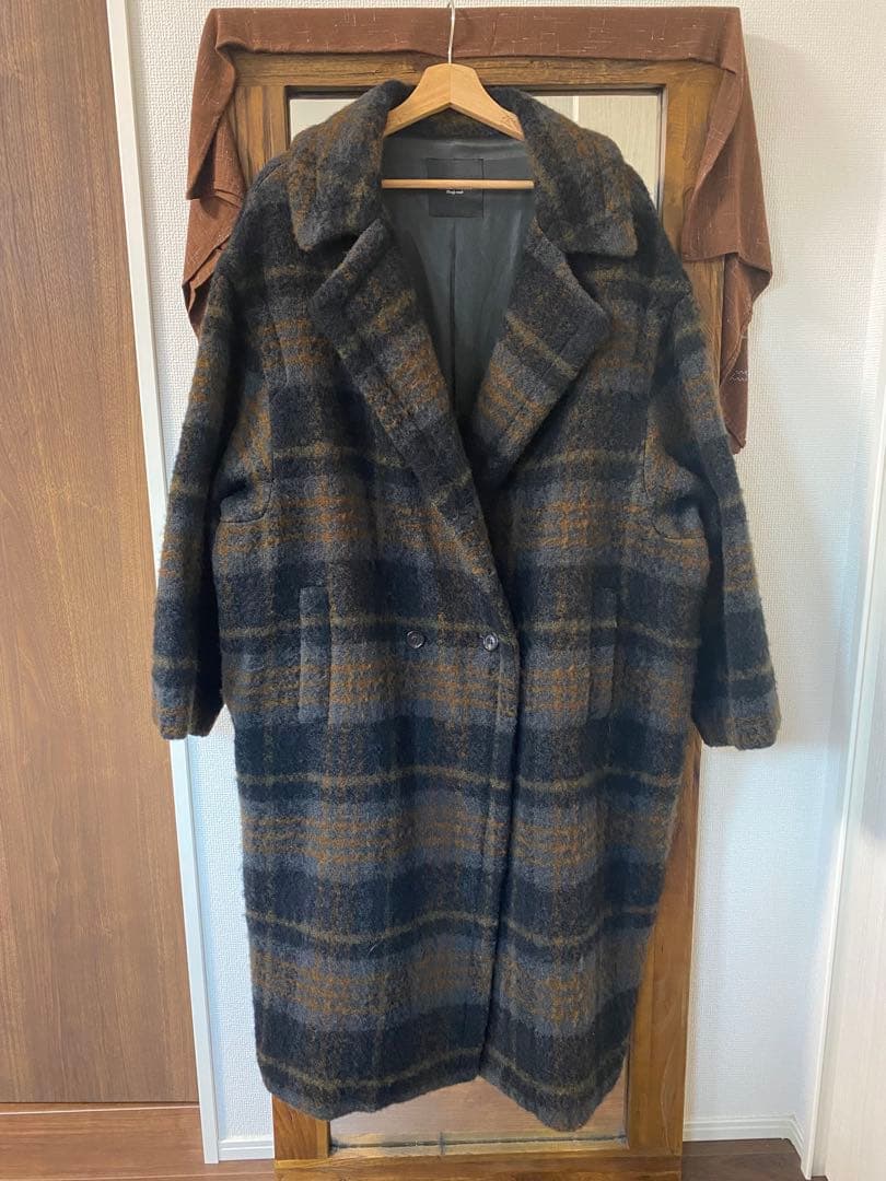 UNUSED Check coat 18AW アンユーズド ウールチェックコート UNUSED Check coat 18AW アンユーズド ウールチェックコート