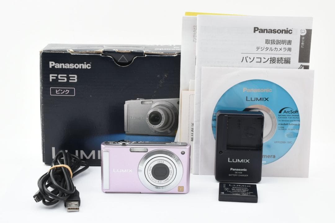 極美品】Panasonic LUMIX DMC-FS3 ピンク 動作確認済