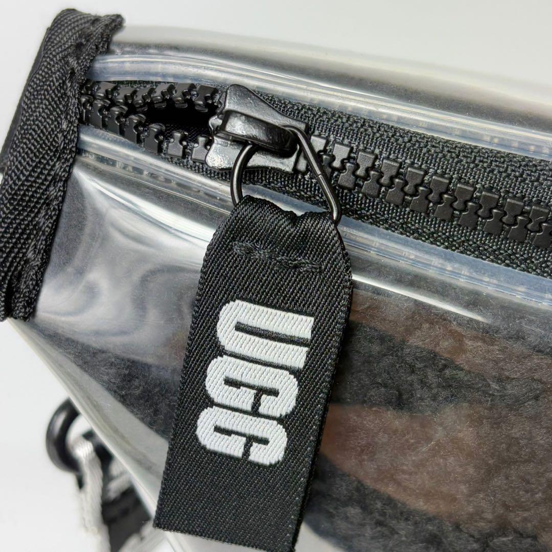 アグ ナシャ ベルトバッグ クリア ファーブラック ボディバッグ