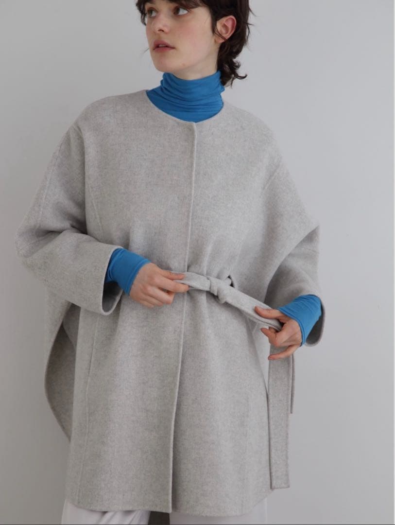 最終価格　 LE PHIL ソフトウールリバーポンチョ　 グレー　サイズ1 ソフトウールリバーポンチョコート | LE PHIL（ル フィル） ｜【公式