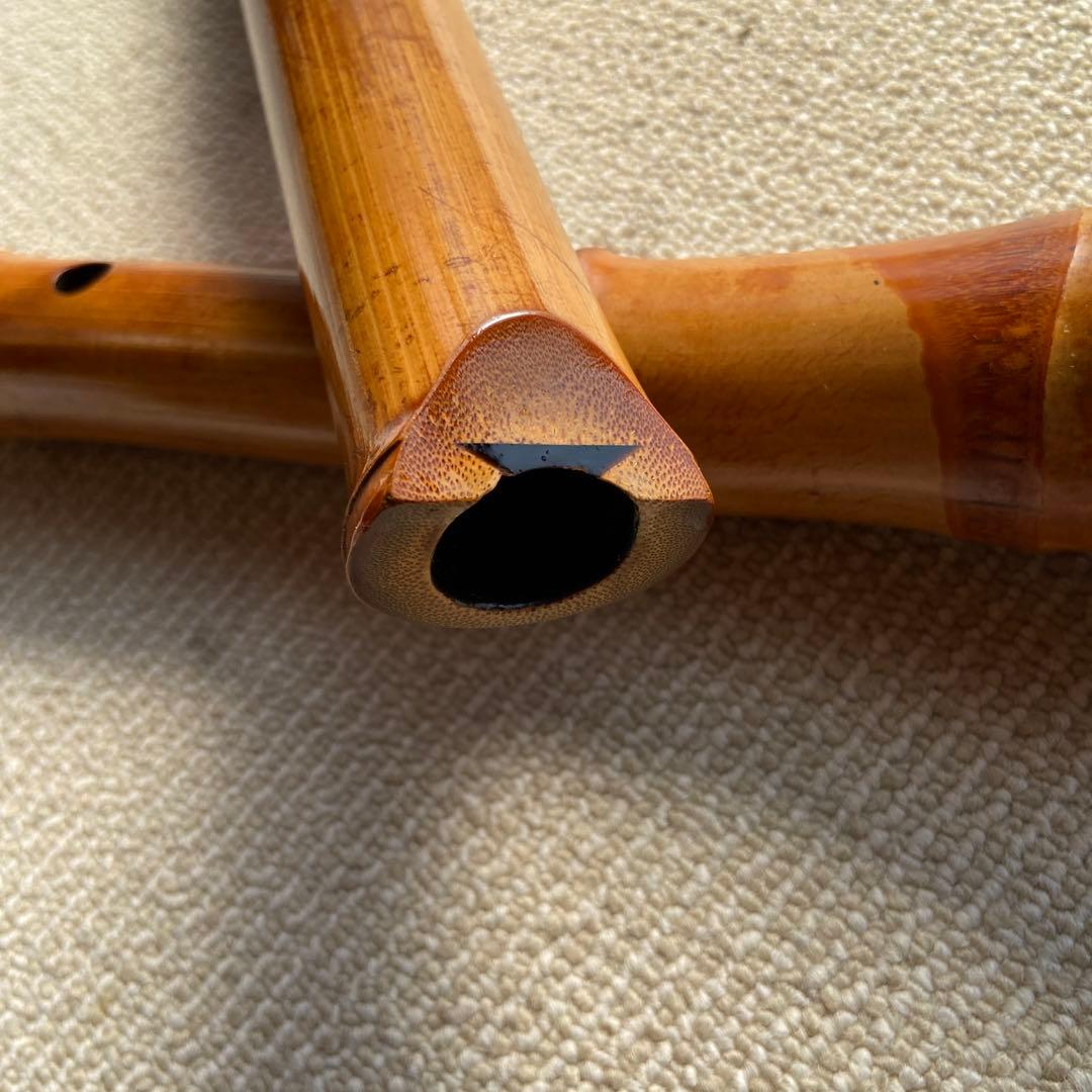 252尺八 ニ尺一寸管 晏弘銘ニ印