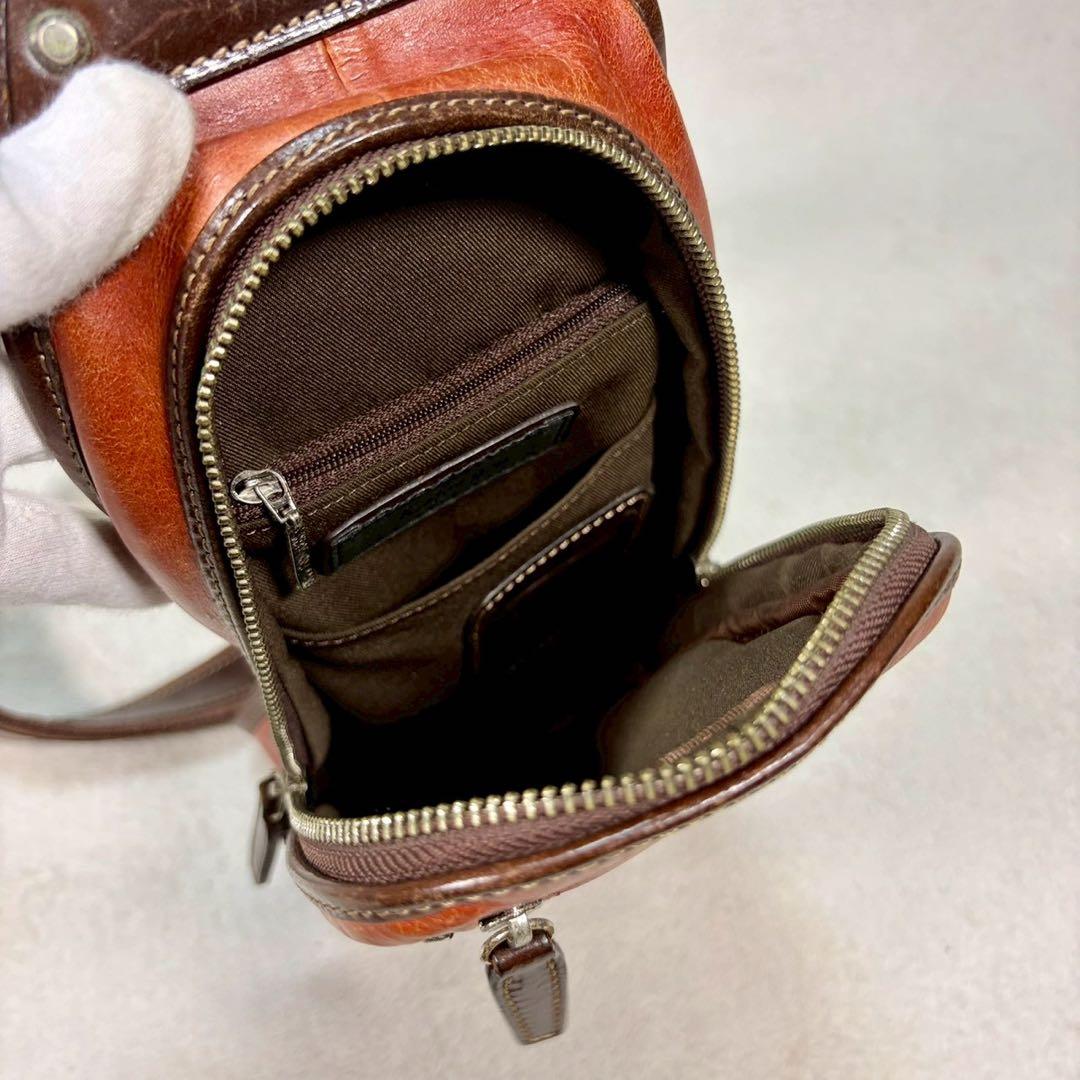 極美品✨】キーファーノイ 最高級ボディバッグ チャオ イタリア本革