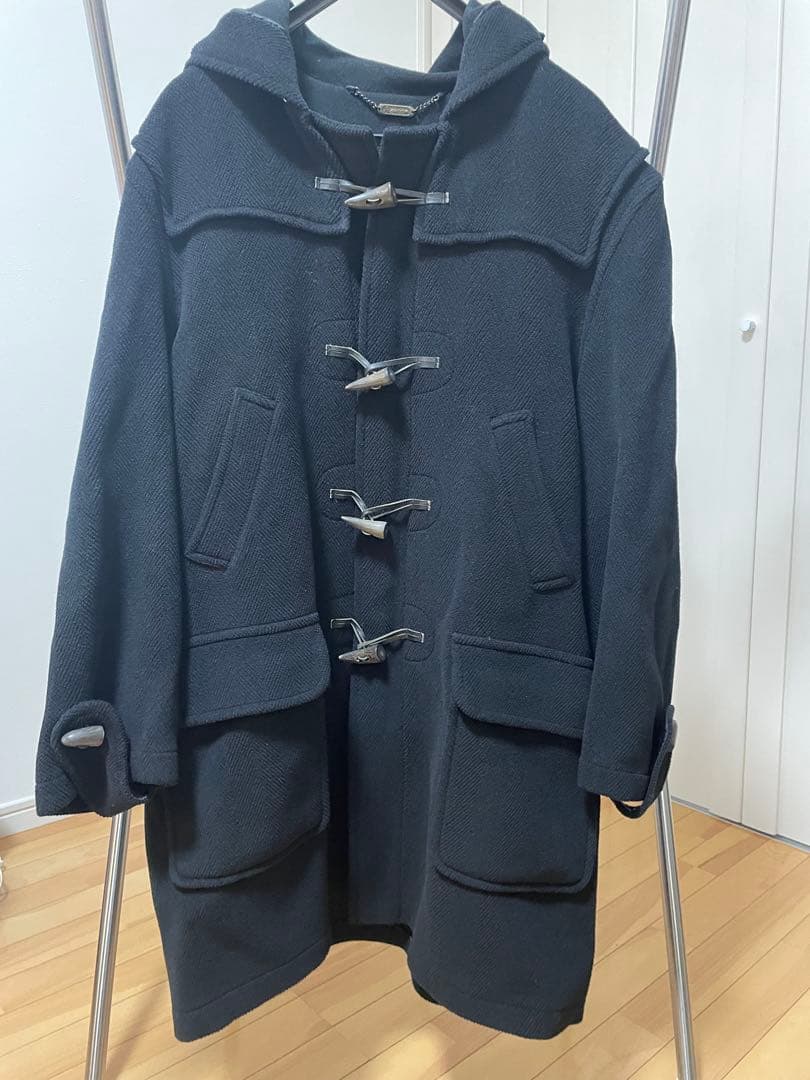 【最終値下】 Aquascutum ダッフルコート 38 黒 Aquascutum WOOL DUFFLE COAT MADE IN JAPAN/アクアスキュータムウール