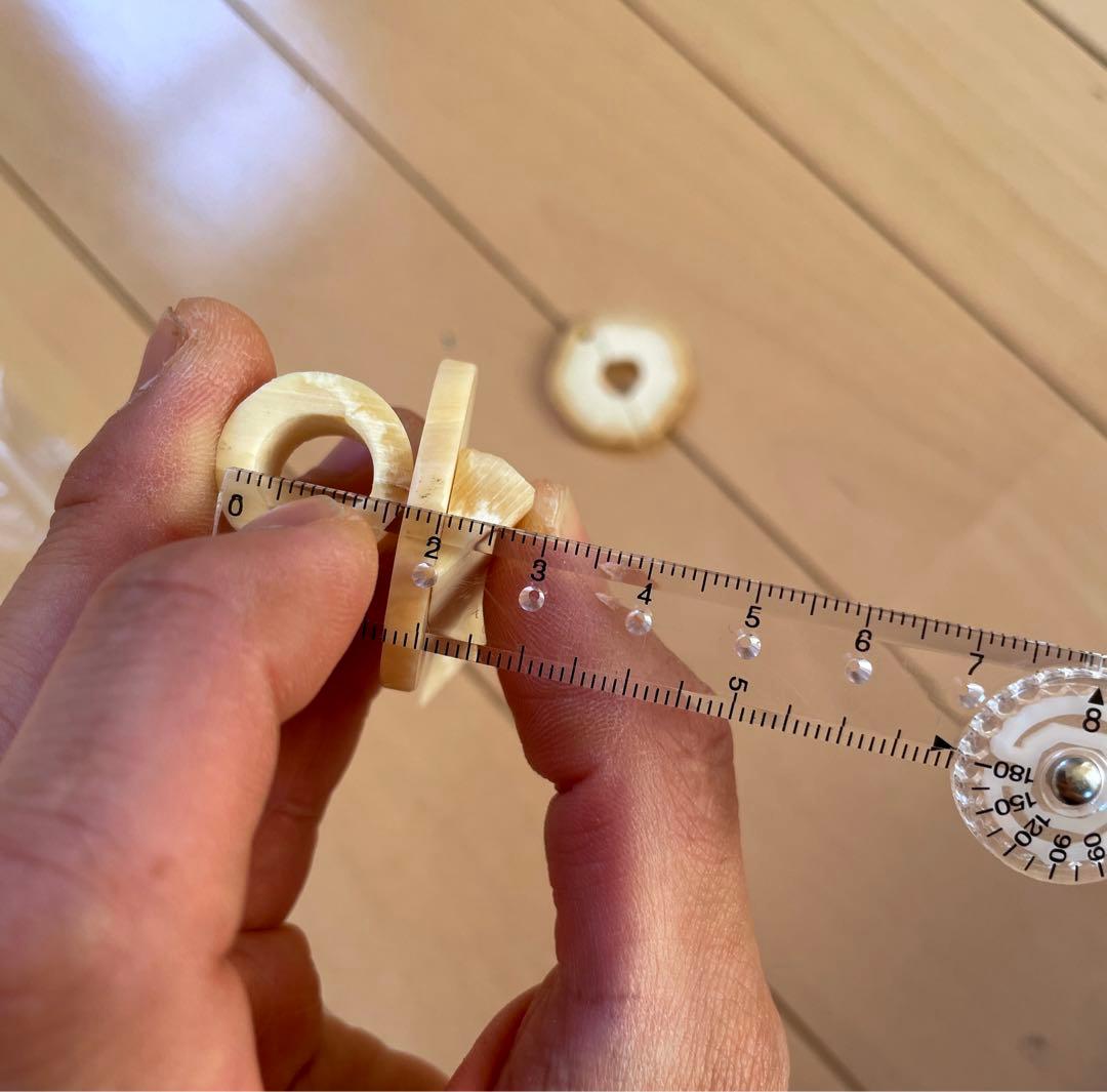 東京理研　一角鯨角　イッカク　ウニコール　輪切り　棒材　　23.91g