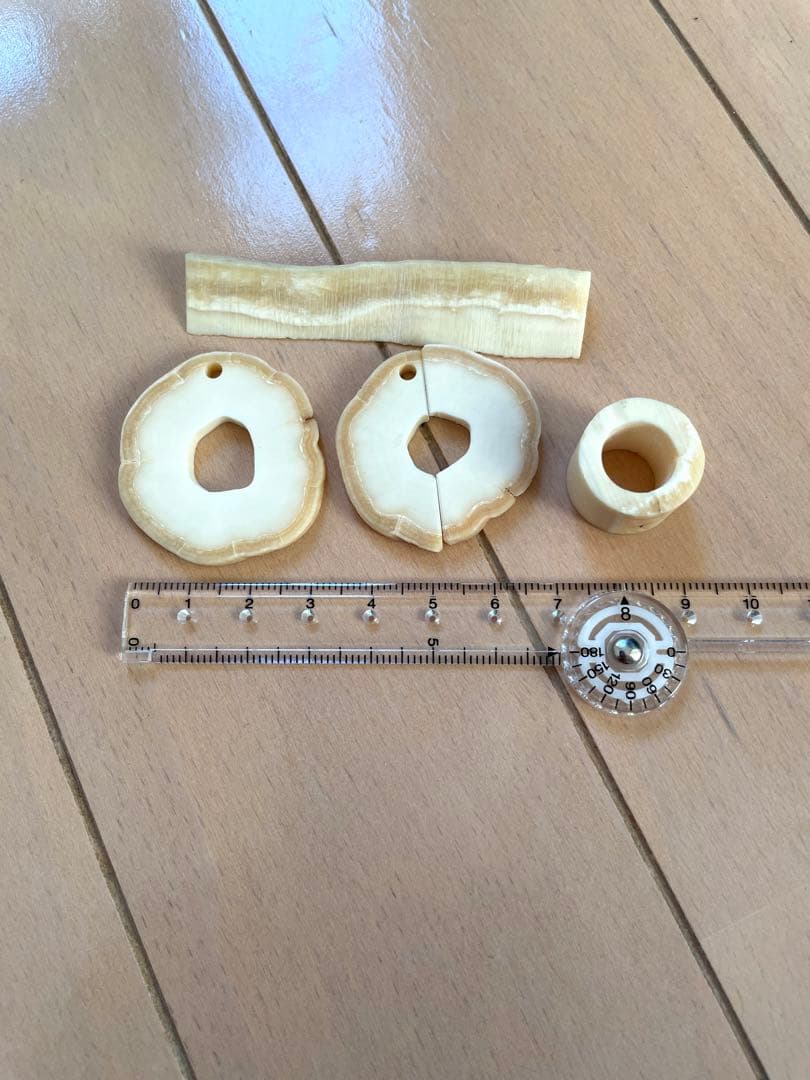 東京理研　一角鯨角　イッカク　ウニコール　輪切り　棒材　　23.91g