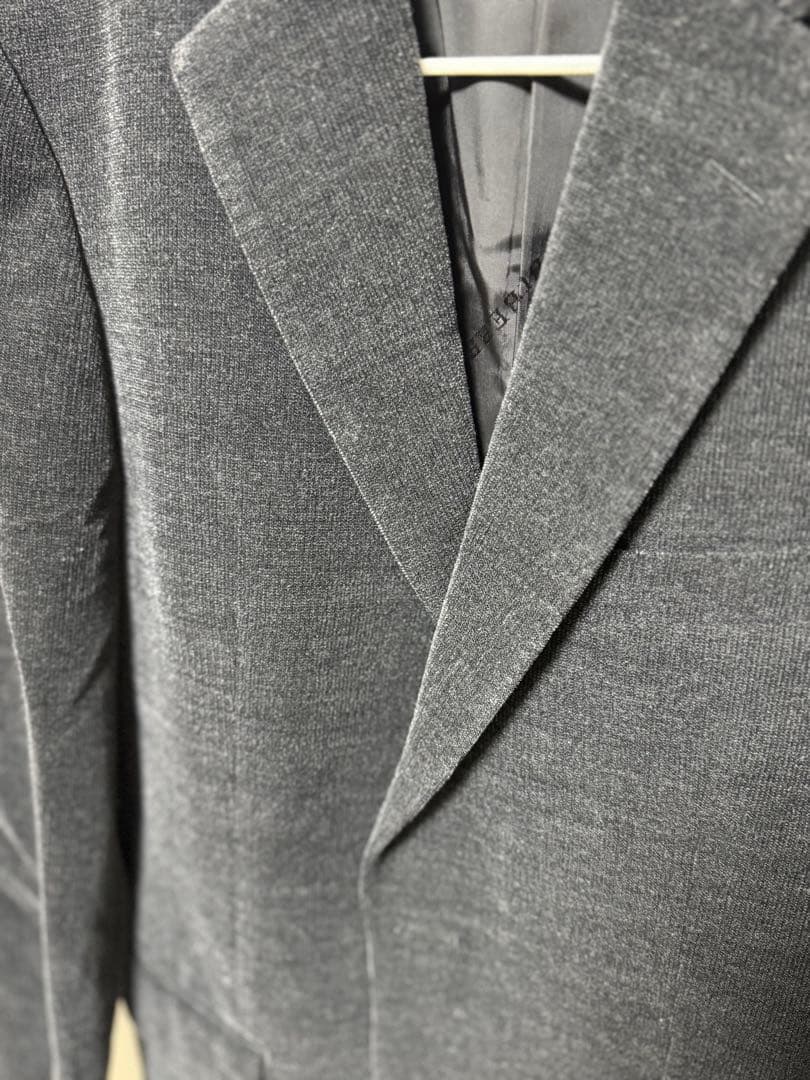 BURBERRY LONDON テーラードジャケット ベロア Lサイズ 本物