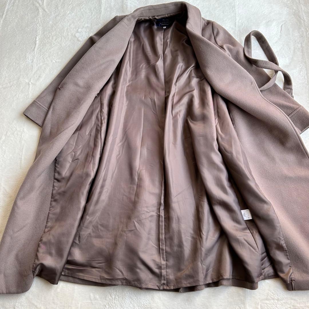 ジャスグリッティー ベルテッド ロングコート モカ サイズ2 チェスター